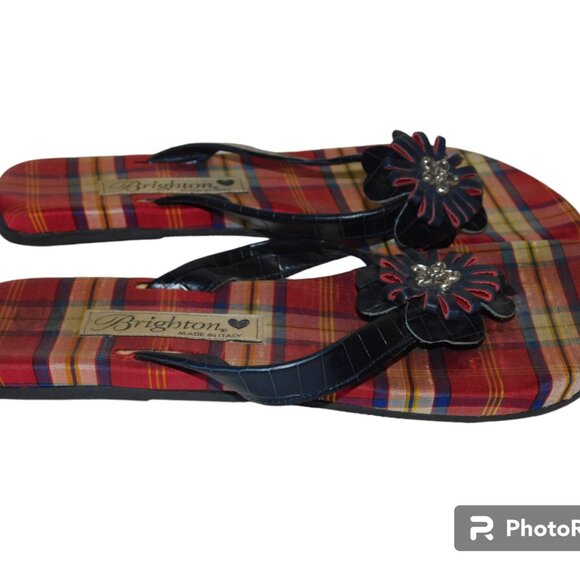 Brighton Made In Italy Flip Flop Thong Sandals Size 6.5 - Picture 5 of 9